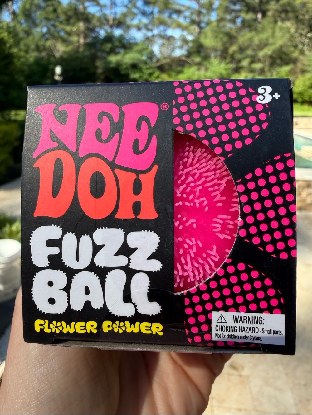 NeeDoh Flower Power Fuzz Ball - Pink